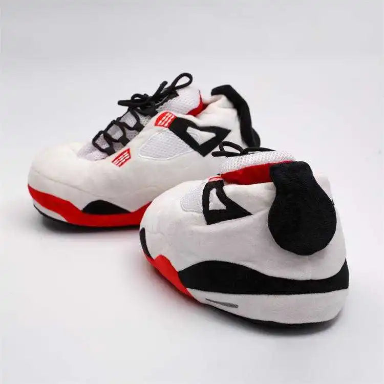 Factory Sports Shoes Rubber Sole Furry Slippers Plush Unisex Sneaker Warm Fuzzy Slippers Indoor Winter Home Sneaker slippers-50