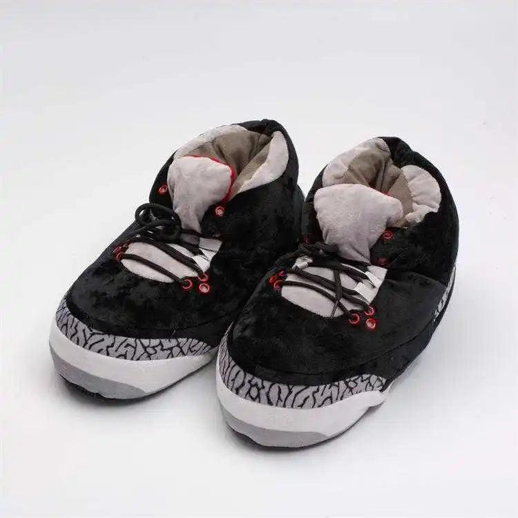 Factory Sports Shoes Rubber Sole Furry Slippers Plush Unisex Sneaker Warm Fuzzy Slippers Indoor Winter Home Sneaker slippers-40